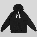 KOUPE TET ZIPUP HOODIE BLACK FRONT flatlay.webp