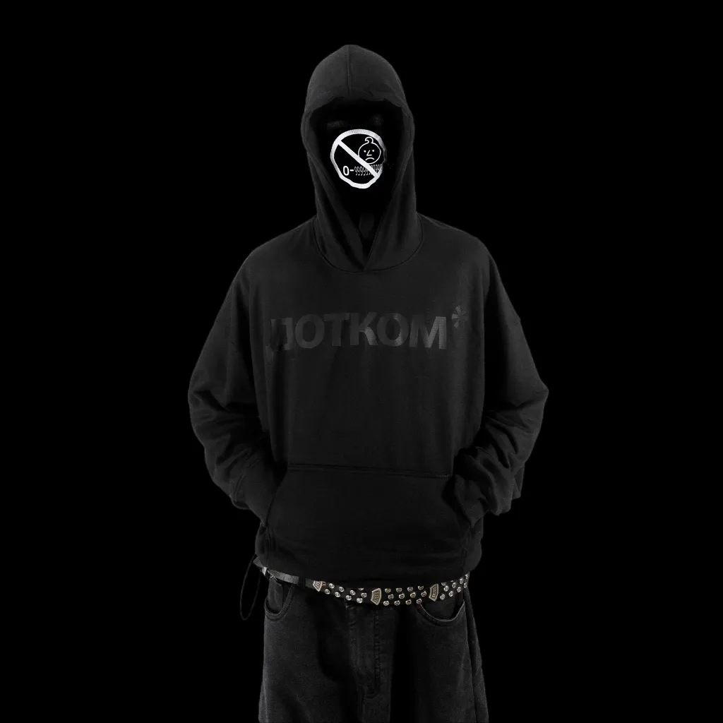 dotkom adjustable HOODIE BLACK CASUAL model images.webp